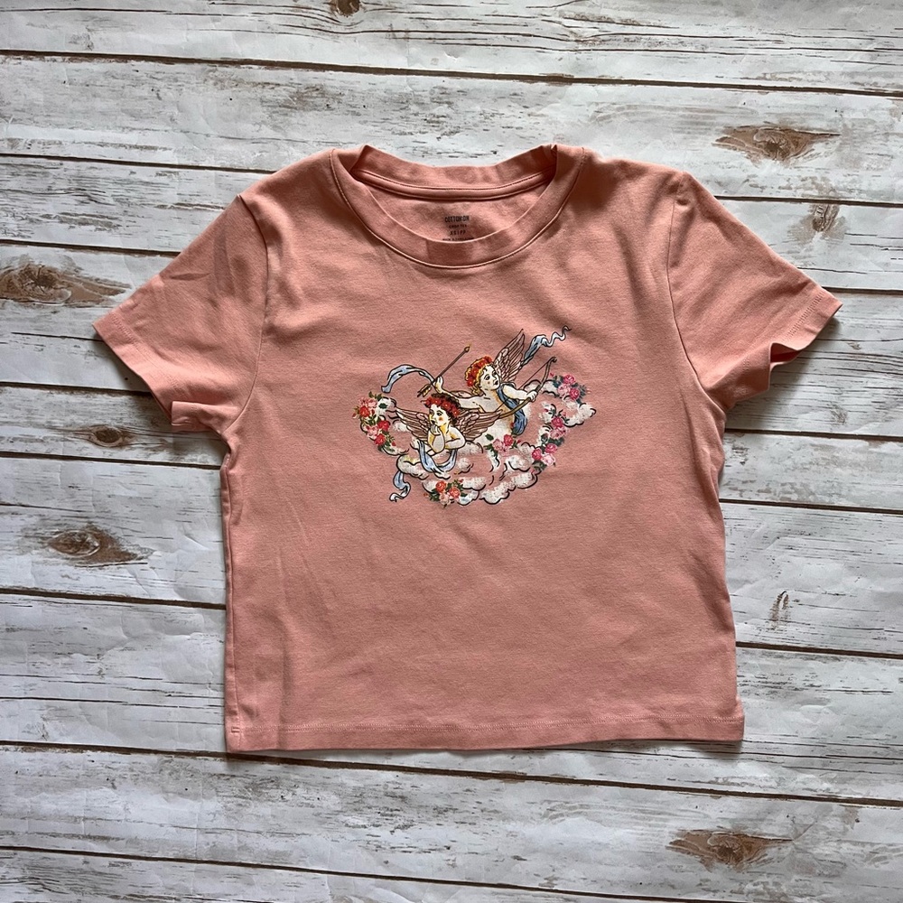 Cotton On angel cropped graphic tee